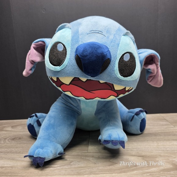 Disney 20" Lilo & Stitch  Plush - Bending Ears - Stitch With Hand Out By Gemmy - Picture 5 of 16